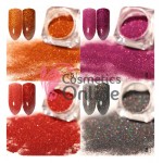 Set 12 cutiute cu sclipici extra fin Holografic, color pentru unghii Cod DC019